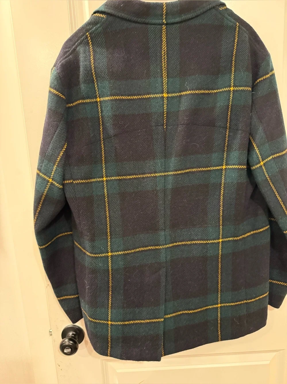 Polo by Ralph Lauren Navy & Green Plaid Sport Coat with Gold Accents - Picture 2 of 15